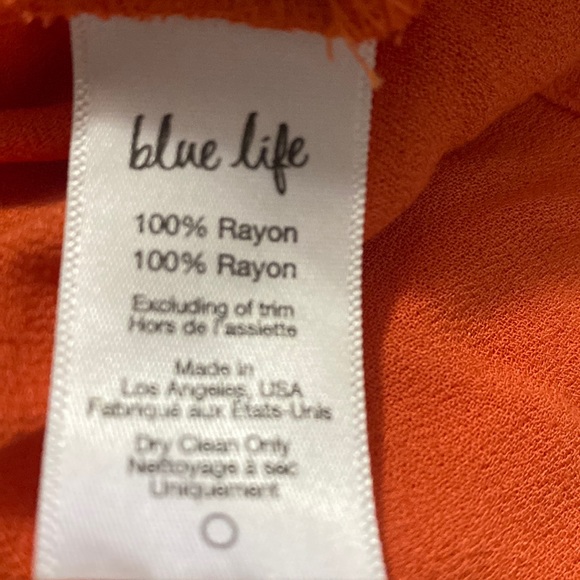 Blue Life Planet S Orange Halter Island Life Mini Dress - Picture 9 of 10